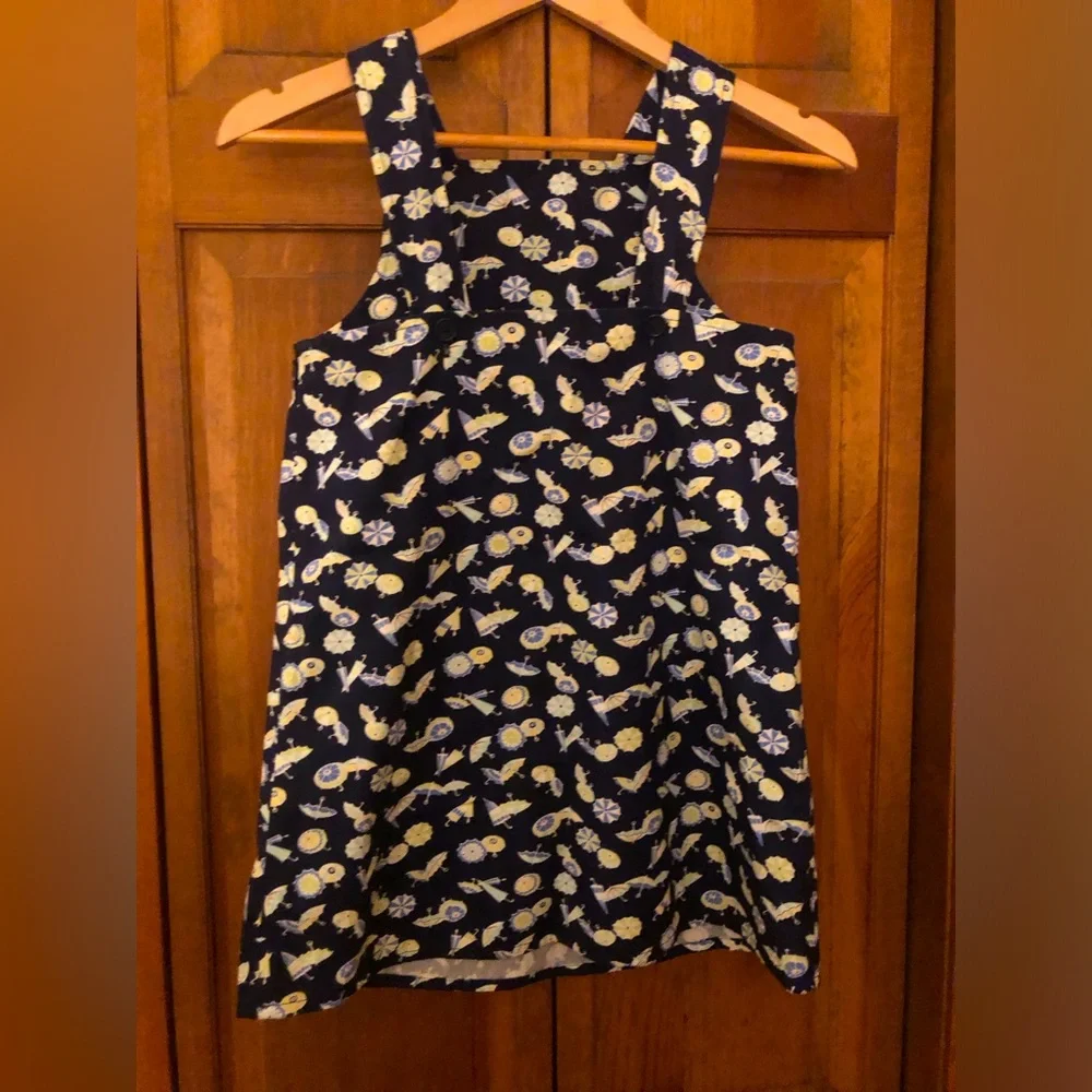 Gymboree Girl’s Coastal/Nautical Inspired Navy Blue Beach Sz 9 Cotton Dress